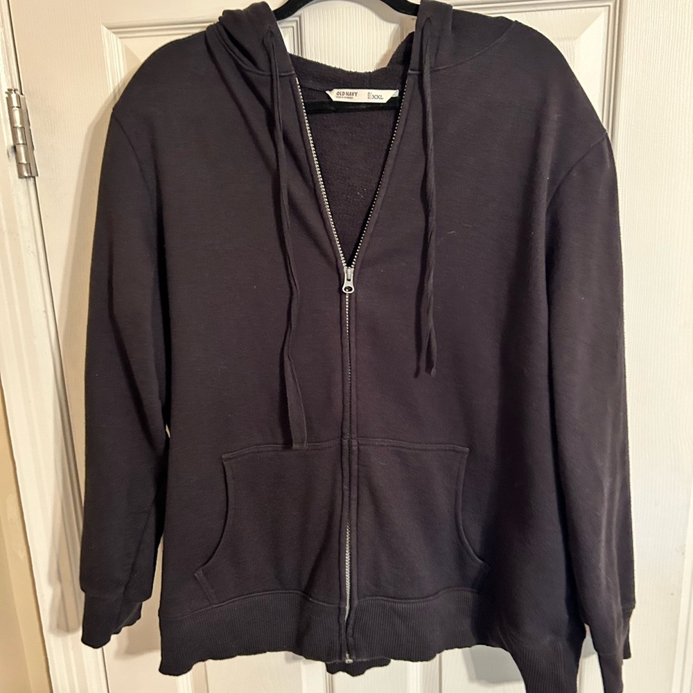 Old Navy Black Zip-Up Hoodie